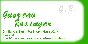 gusztav rosinger business card